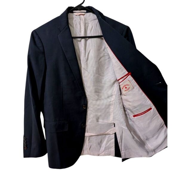 Brooks Brothers Red Fleece Marzotto Tessuto Navy Wool Blazer Jacket Men's 38S - Picture 3 of 13